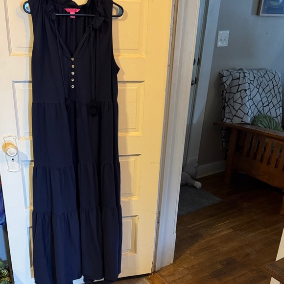 Lilly Pulitzer Malone Navy Blue Maxi Dress XXL - Picture 6 of 9
